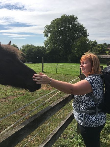 Jan with her four legged friend